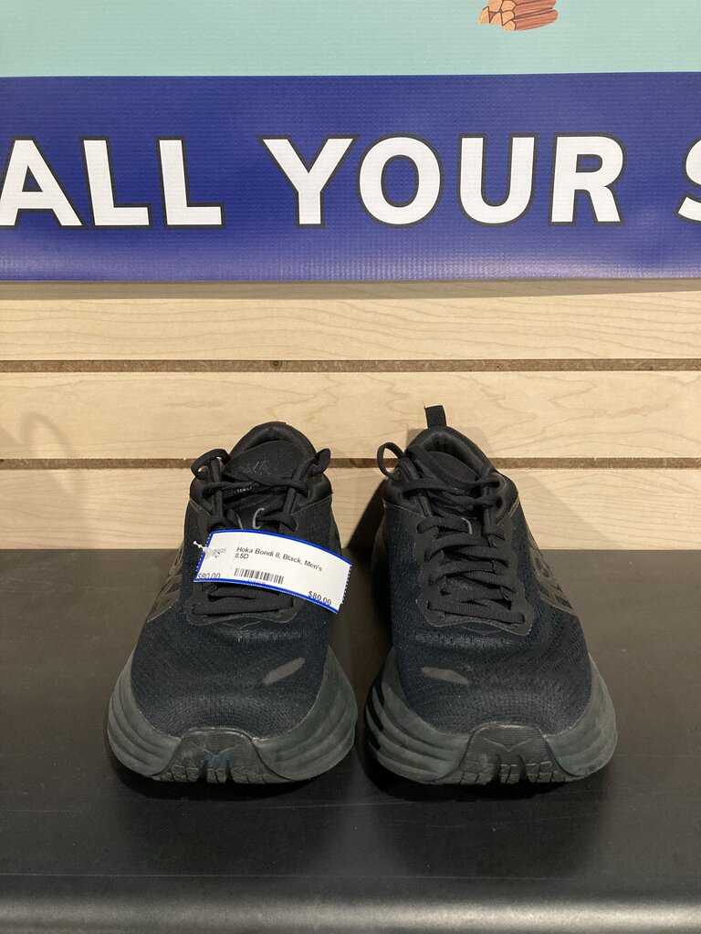 Hoka Bondi 8, Black, Men's 8.5D