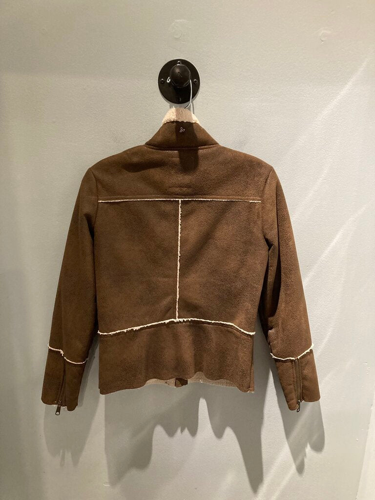 Prana Fleece Lined Jacket, Brown, Women's XS