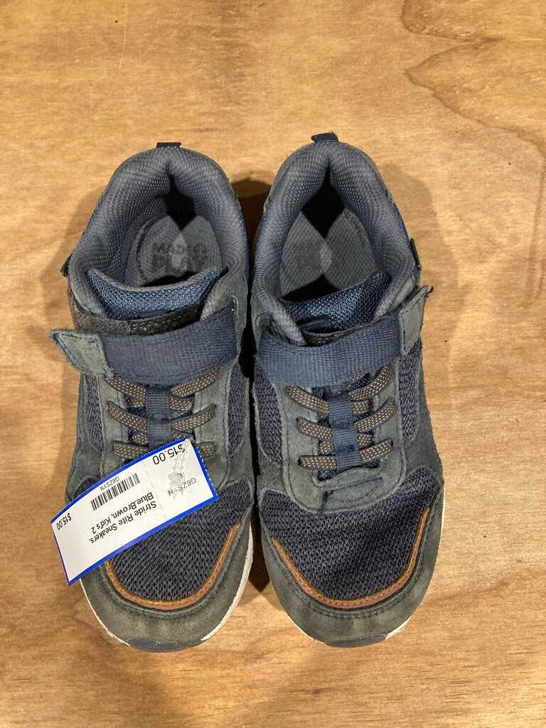 Stride Rite Sneakers, Blue.Brown, Kid's 2