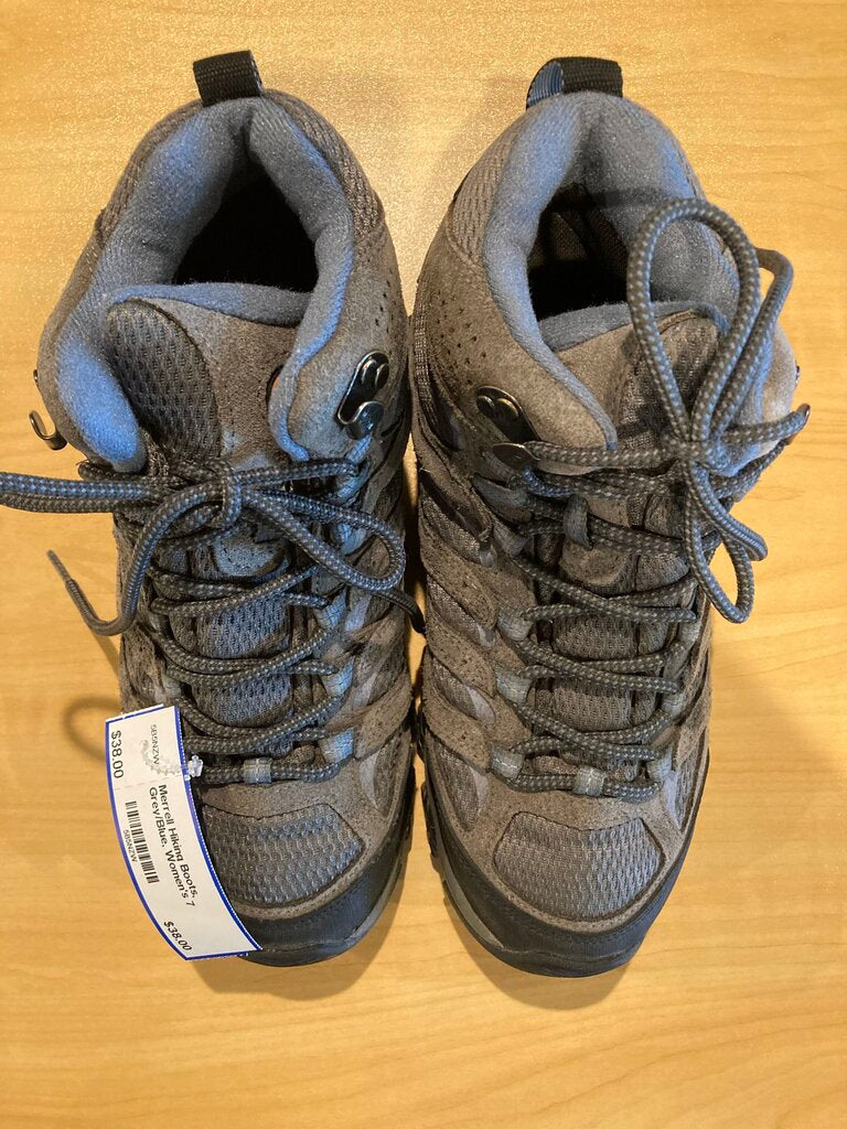 Merrell Hiking Boots, Grey/Blue, Women's 7