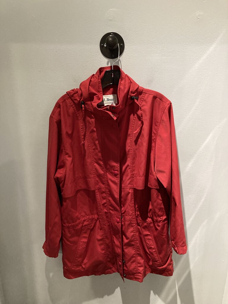 LL Bean Trench Jacket, Red, Women's M