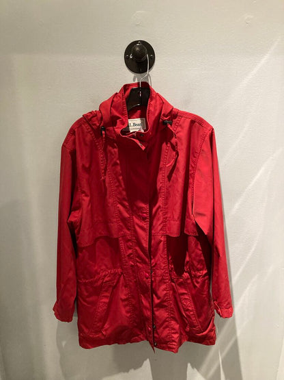 LL Bean Trench Jacket, Red, Women's M
