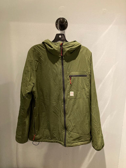 (Stains) Topo Designs Softshell Jacket, Green, Men's XL
