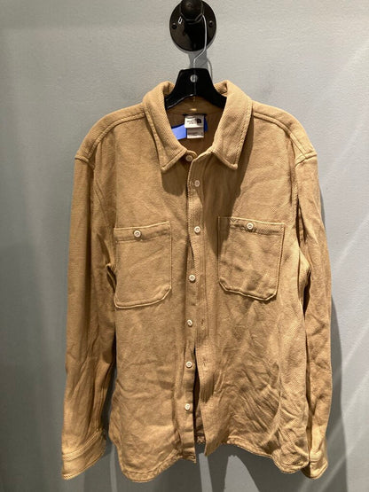 The North Face Button Up Flannel, Tan, Men's XL