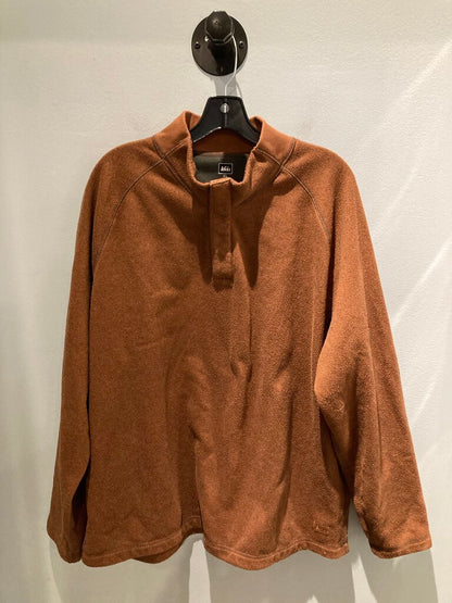 REI 1/4 Button Pullover, Rust Orange, Men's XL