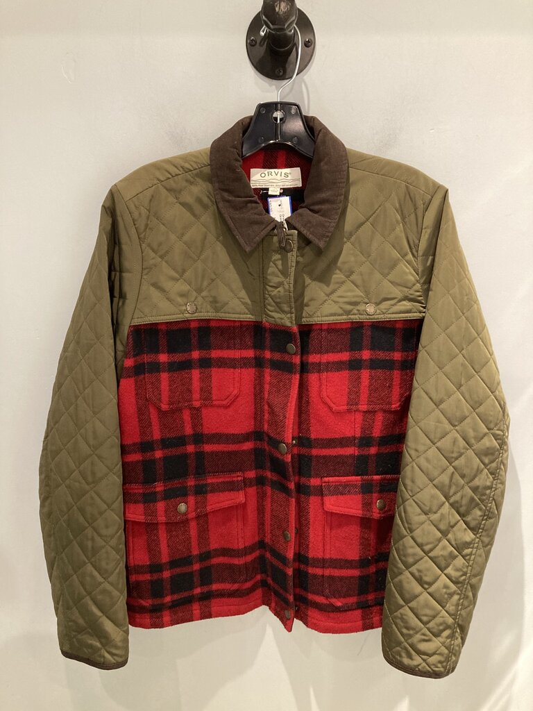 Orvis Wool Blend Chore Coat, Green/Red/Black, Men's L