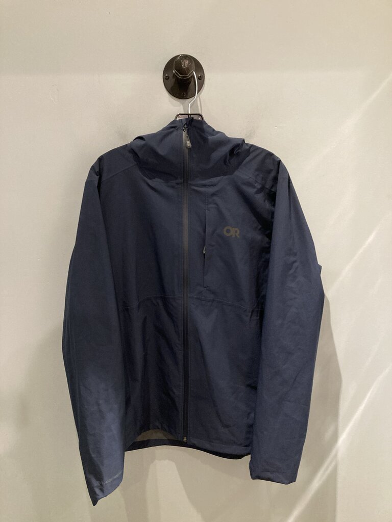Outdoor Research Rain Jacket, Navy, Men's L