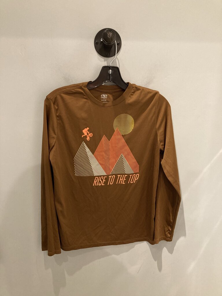 Athletic LS Crew, Brown/Orange, Women's XL