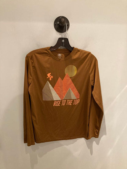 Athletic LS Crew, Brown/Orange, Women's XL