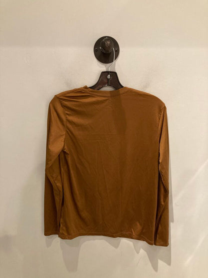 Athletic LS Crew, Brown/Orange, Women's XL