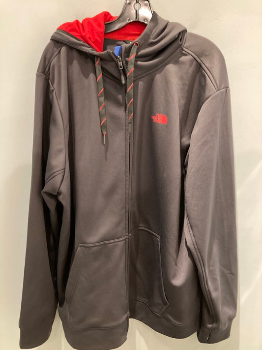 The North Face Zip Hoody, Grey/Red, Men's XXL