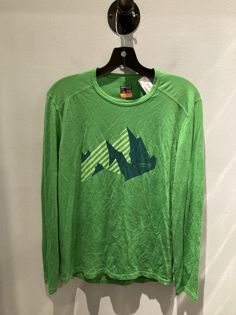 Icebreaker LS Crew, Green, Men's M