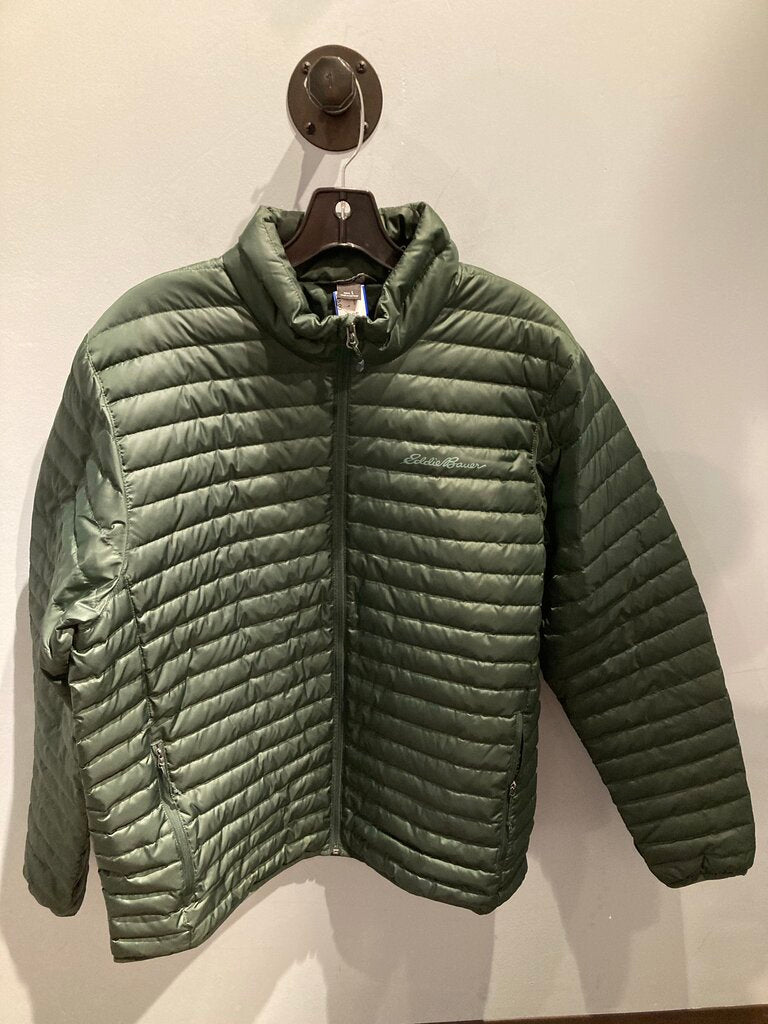 Eddie Bauer Down Puffy, Green, Men's L
