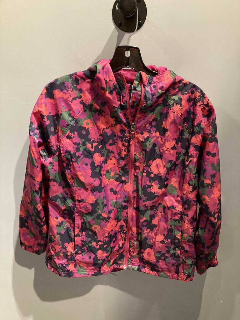 LL Bean Wind Jacket, Pink/Green/Navy, Women's M P