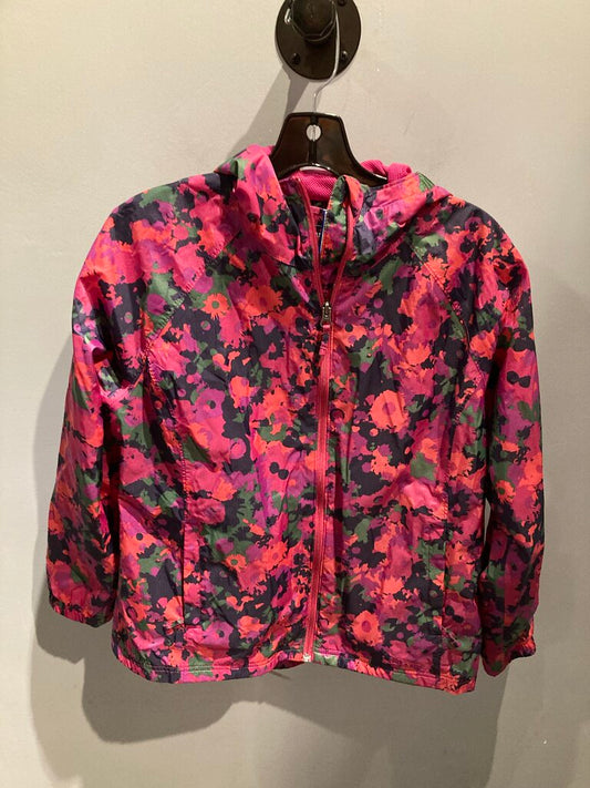 LL Bean Wind Jacket, Pink/Green/Navy, Women's M P