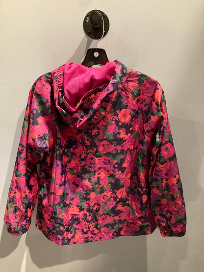 LL Bean Wind Jacket, Pink/Green/Navy, Women's M P