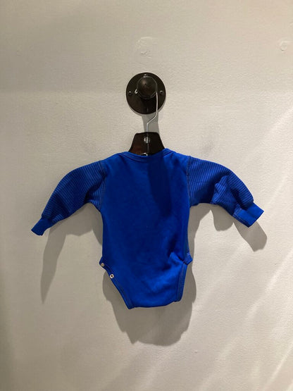 Patagonia LS Onesie, Blue/Black Stripes, 3M