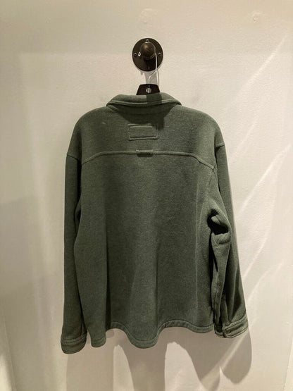 LL Bean LS Snap Fleece, Green, Men's XL