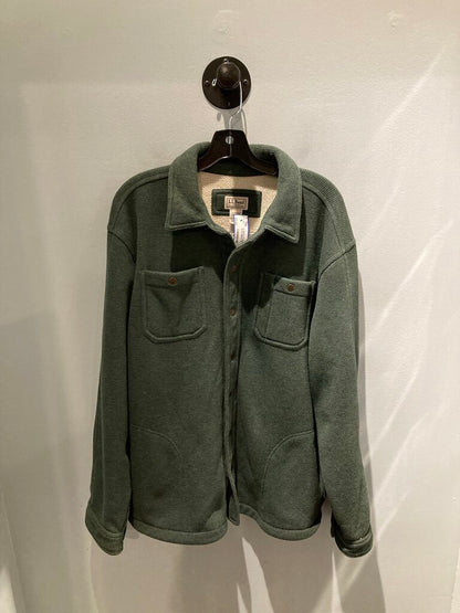 LL Bean LS Snap Fleece, Green, Men's XL