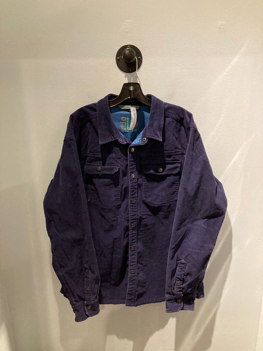 Stio LS Corduroy Snap Shacket, Navy, Men's XL