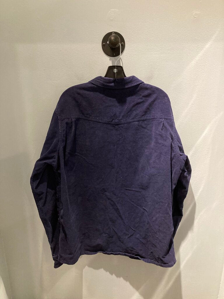 Stio LS Corduroy Snap Shacket, Navy, Men's XL