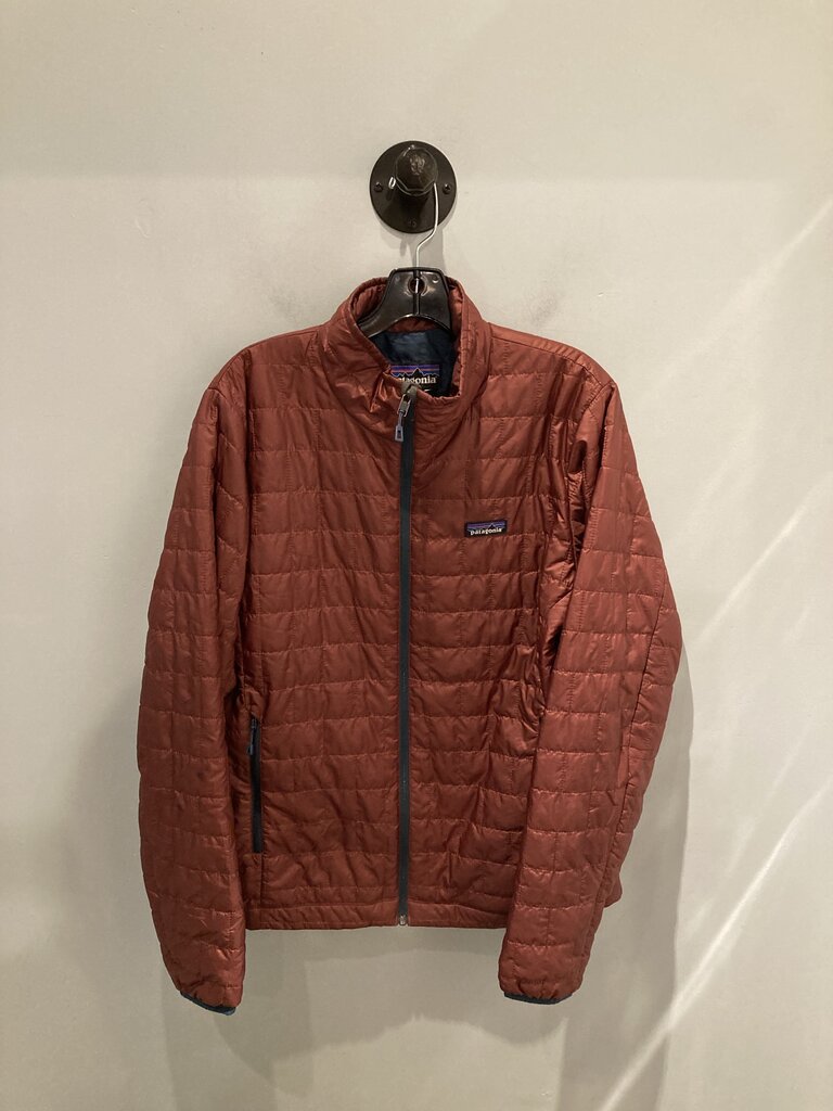 Patagonia Full Zip Nano Puff Jacket, Maroon, Men's M