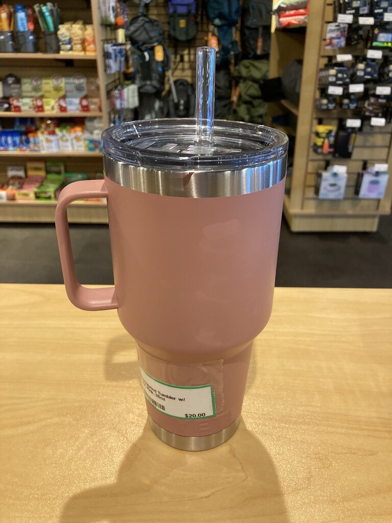 Yeti Insulated Tumbler w/ Straw, Pink, 35oz