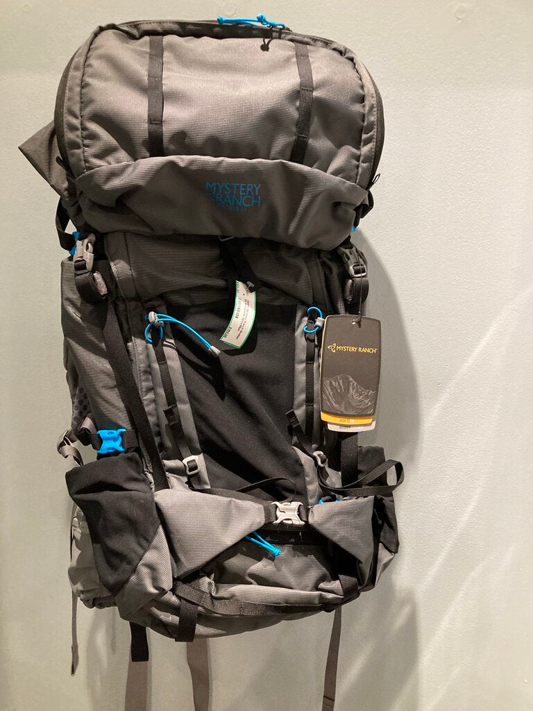 (NWT) Mystery Ranch Bridger 55 Backpack, Grey/Blue, Women's S