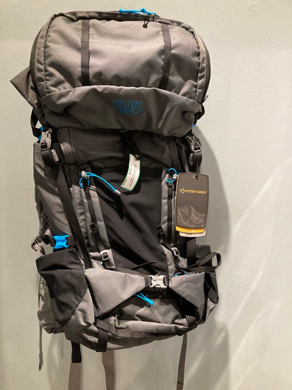 (NWT) Mystery Ranch Bridger 55 Backpack, Grey/Blue, Women's S
