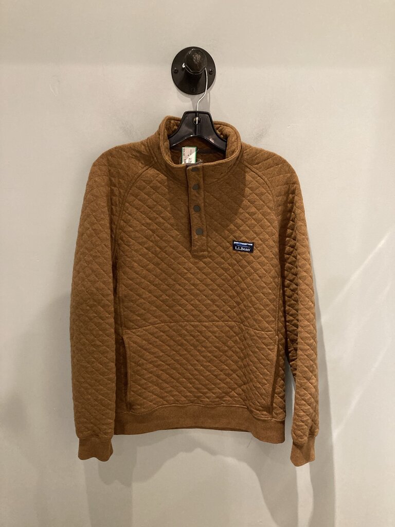 LL Bean Quilted Pullover, Brown, Men's S