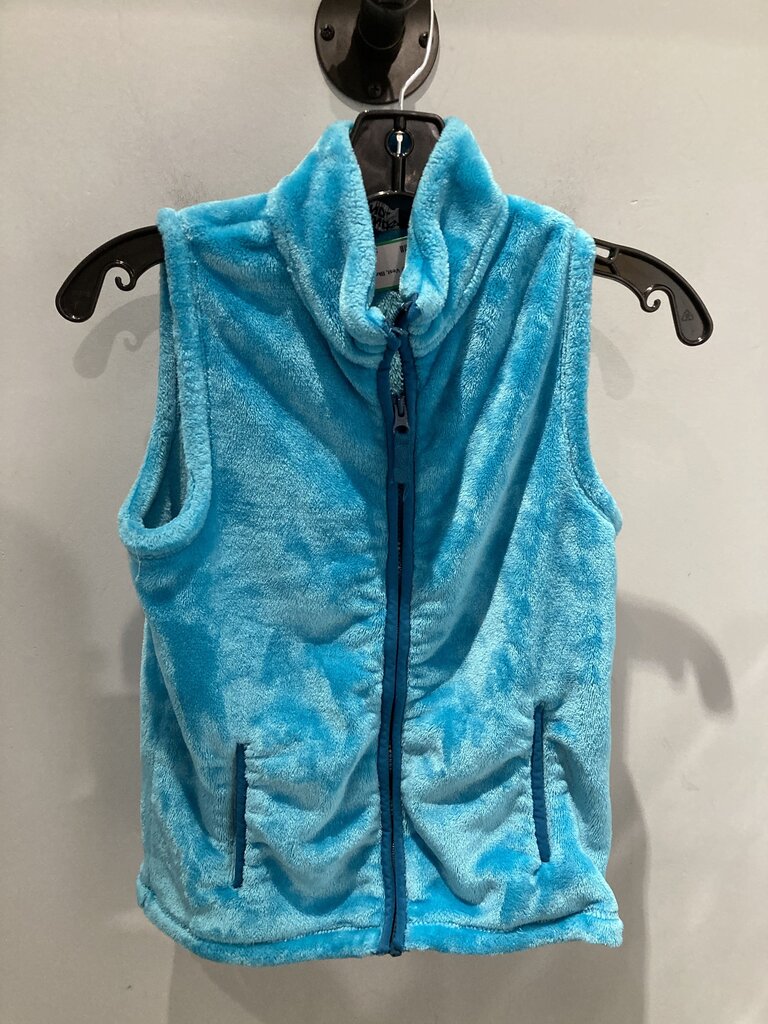 Lands End Fleece Vest, Blue, Kid's L
