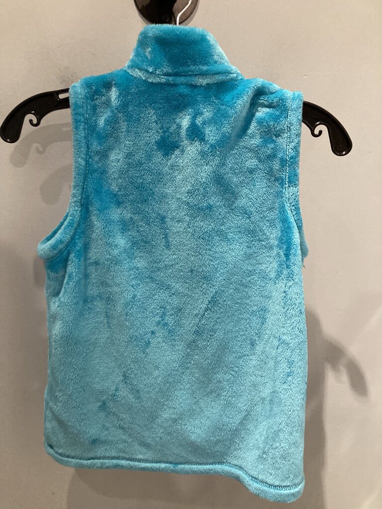 Lands End Fleece Vest, Blue, Kid's L
