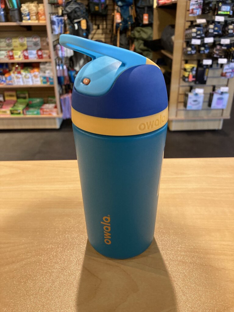 Owala Insulated Water Bottle, Teal/Yellow, 14oz