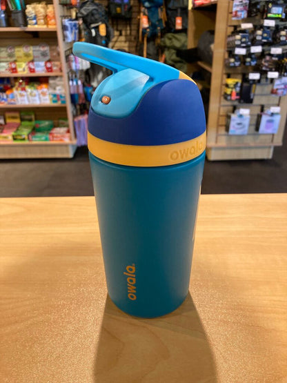 Owala Insulated Water Bottle, Teal/Yellow, 14oz