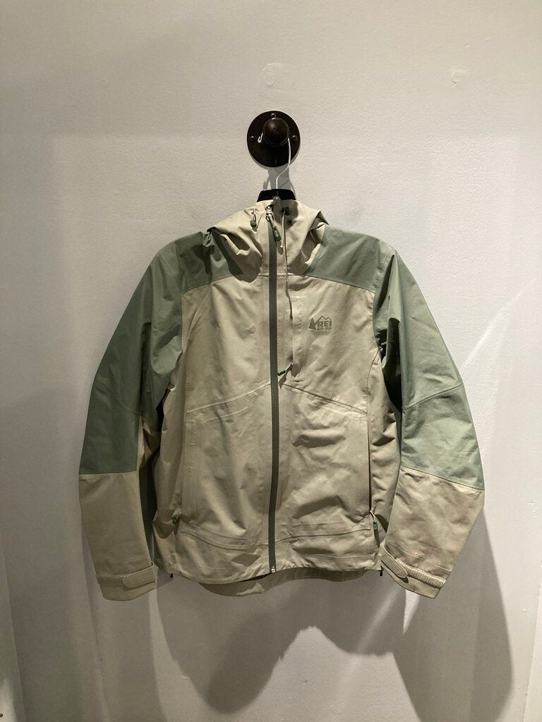 REI Rain Jacket, Green/Grey, Women's S
