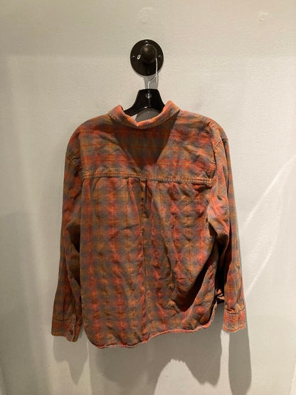 REI LS Button Up, Orange/Grey, Men's L