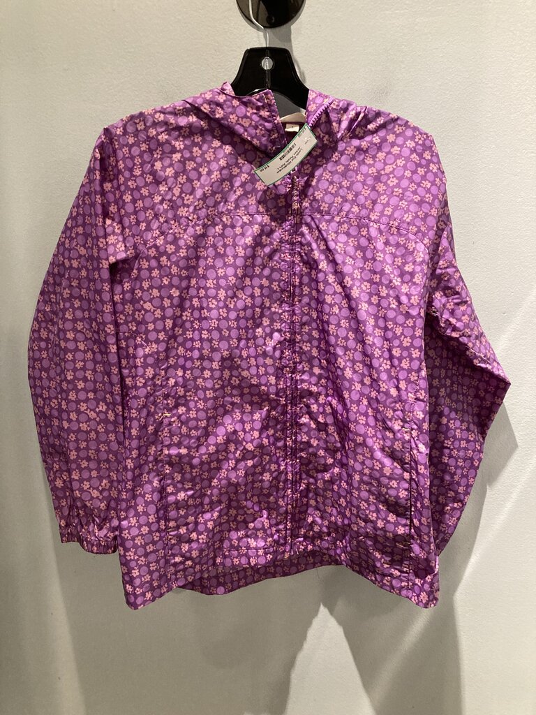 Lands End Windbreaker Jacket, Purple, Kid's L