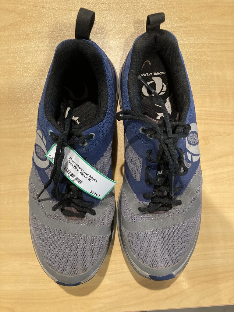 Pearl iZumi Low Shoes, Gray/Blue, Men's 10?