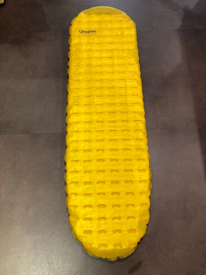 Qunature Inflatable Sleeping Pad, Yellow/Grey, 5.0 R-Value