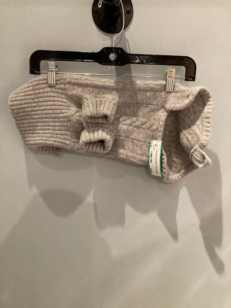 Knit Dog Sweater, Grey, Large