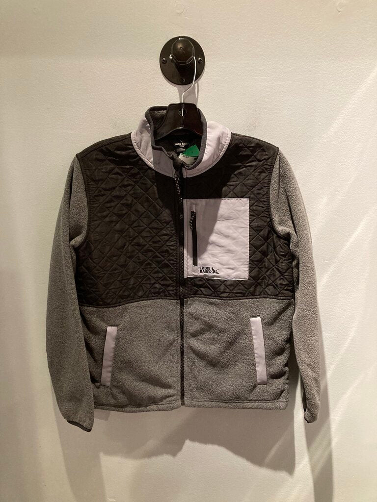 Eddie Bauer Fleece Jacket, Black/Grey, Kid's XL