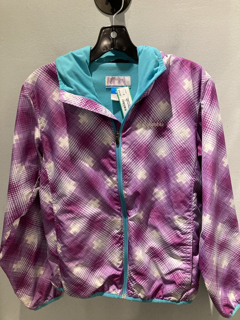 Columbia Fleece Lined Jacket, Pink/Teal/White, Kids L