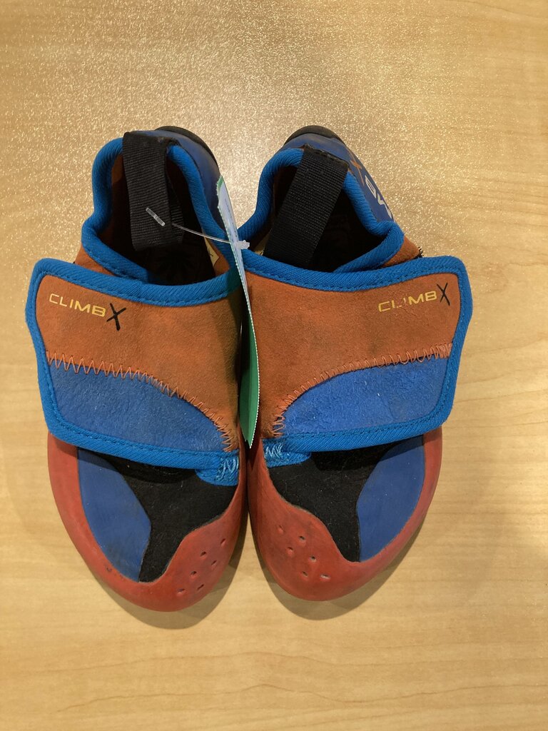 ClimbX Climbing Shoes, Orange/Blue, Kids 11