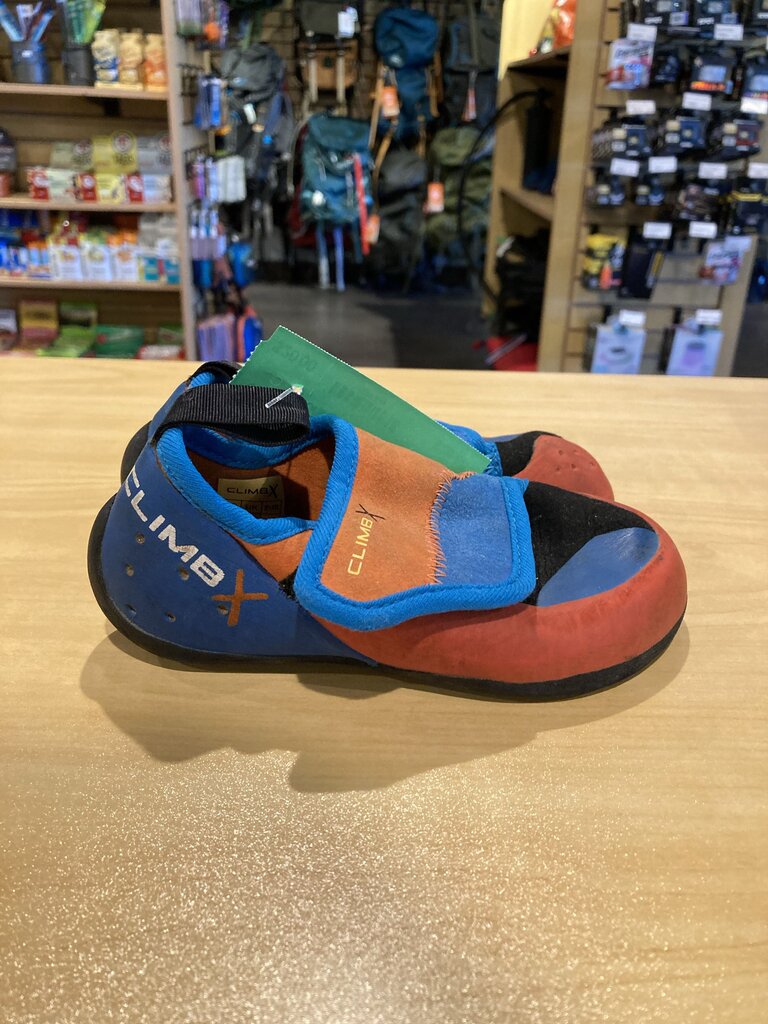 ClimbX Climbing Shoes, Orange/Blue, Kids 11