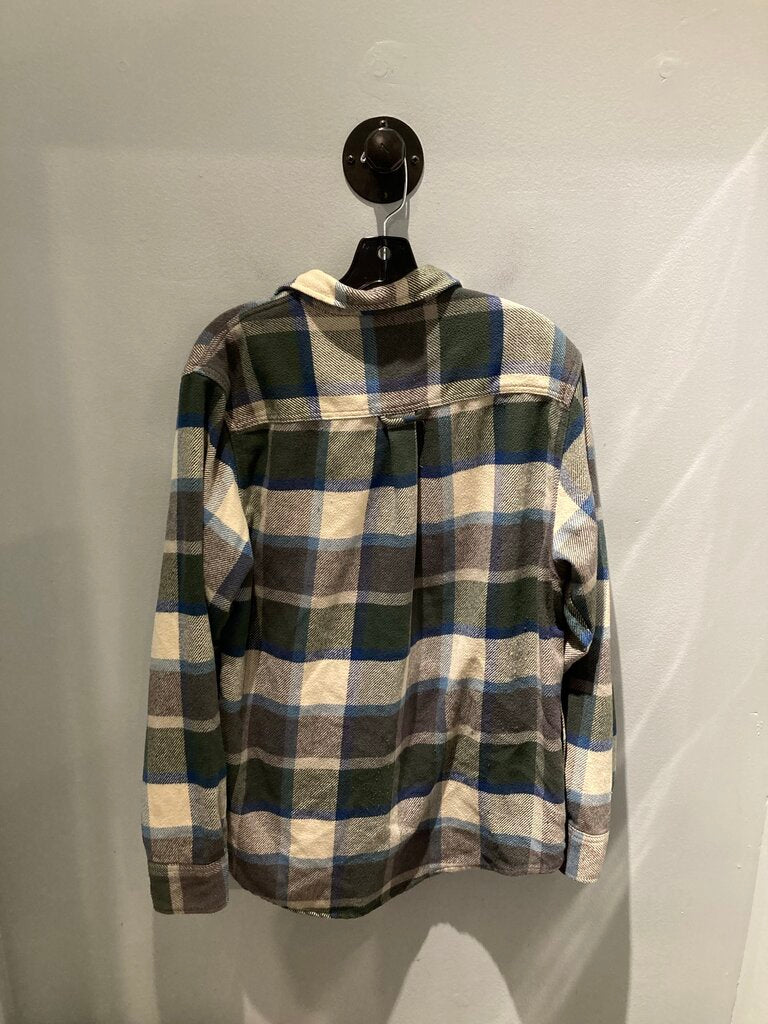 Orvis LS Button Up, Green/Grey/Oat, Men's M