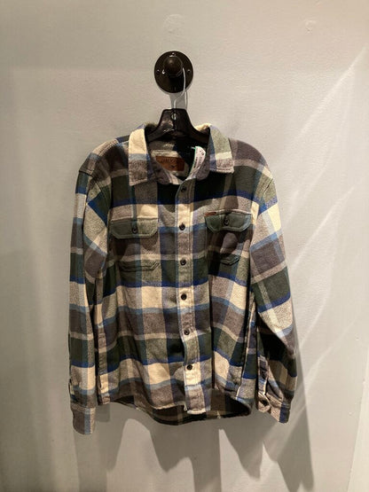 Orvis LS Button Up, Green/Grey/Oat, Men's M