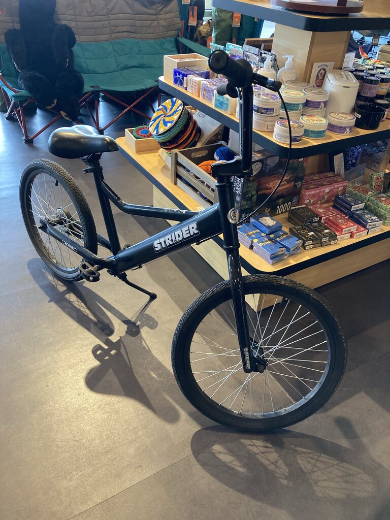 Strider 20 Sport Kids Bike, Black/White, 20" Wheels