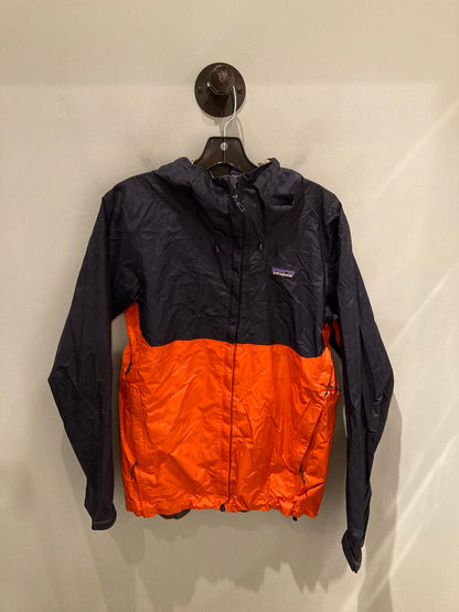 (Stains) Patagonia Rain Jacket, Navy/Orange, Men's S