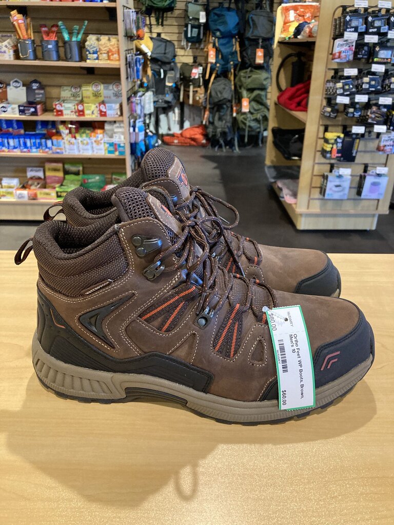 Ortho Feet WP Boots, Brown, Men's 10