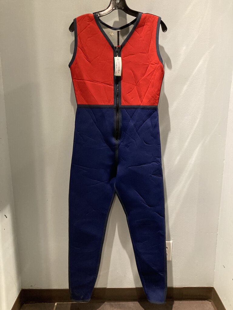 Neoprene Farmer John Wetsuit, Red/Blue, Men's M